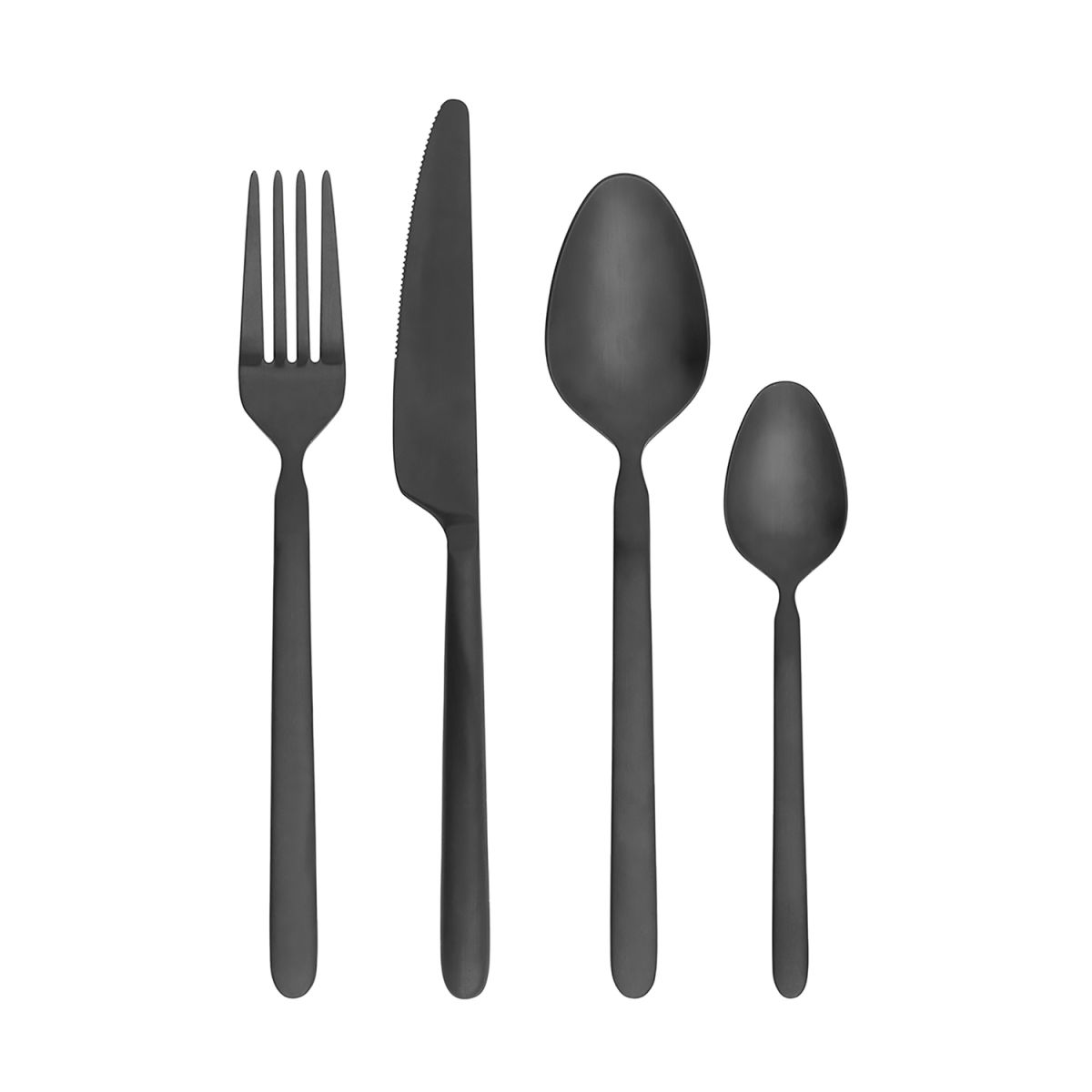 blomus Besteck-Set -STELLA- 16-tlg. 20 cm (L); schwarz