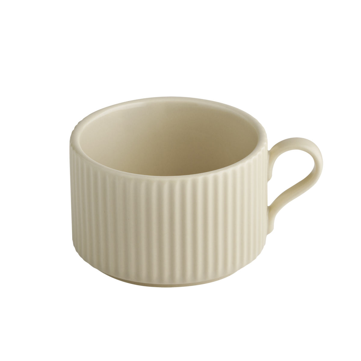 APS Cappuccinotasse -THE GRID-; 200 ml, 9x9x6 cm (LxBxH); beige; 6 Stück / Pack