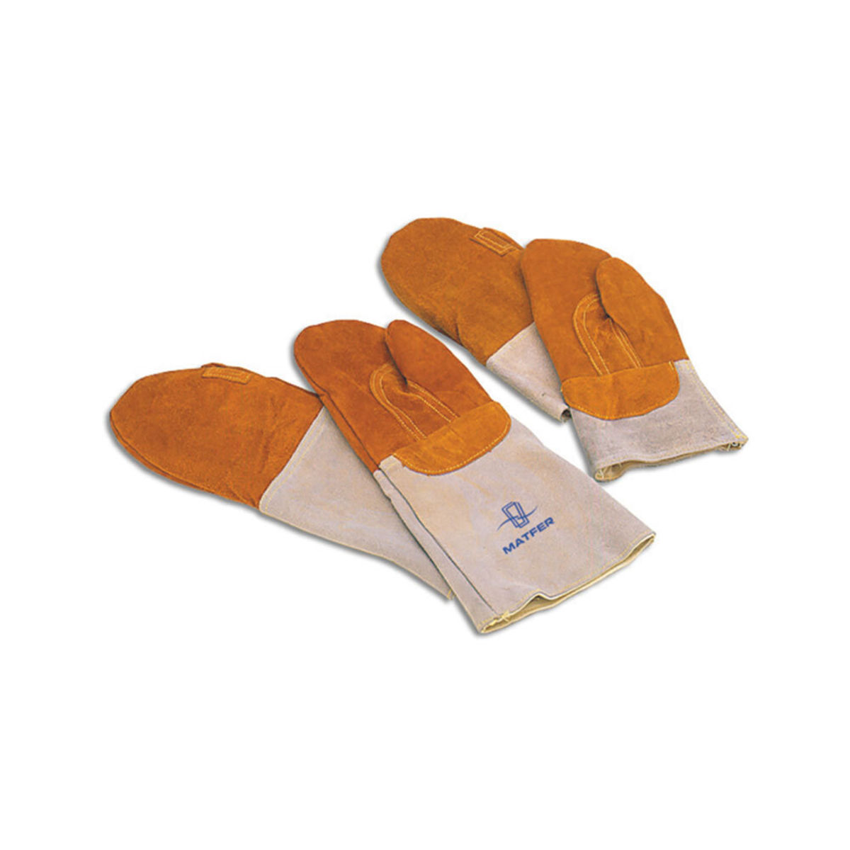 Guanti da forno in pelle, muffole Stalgast; arancione/marrone