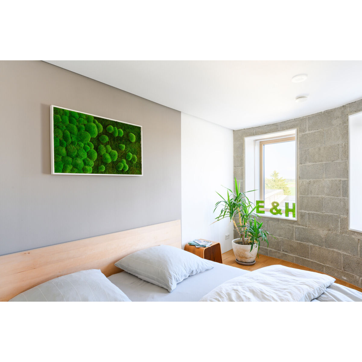 styleGREEN Wald- und Kugelmoosbild Verlauf 140x40cm 140x40 cm (LxB); grün