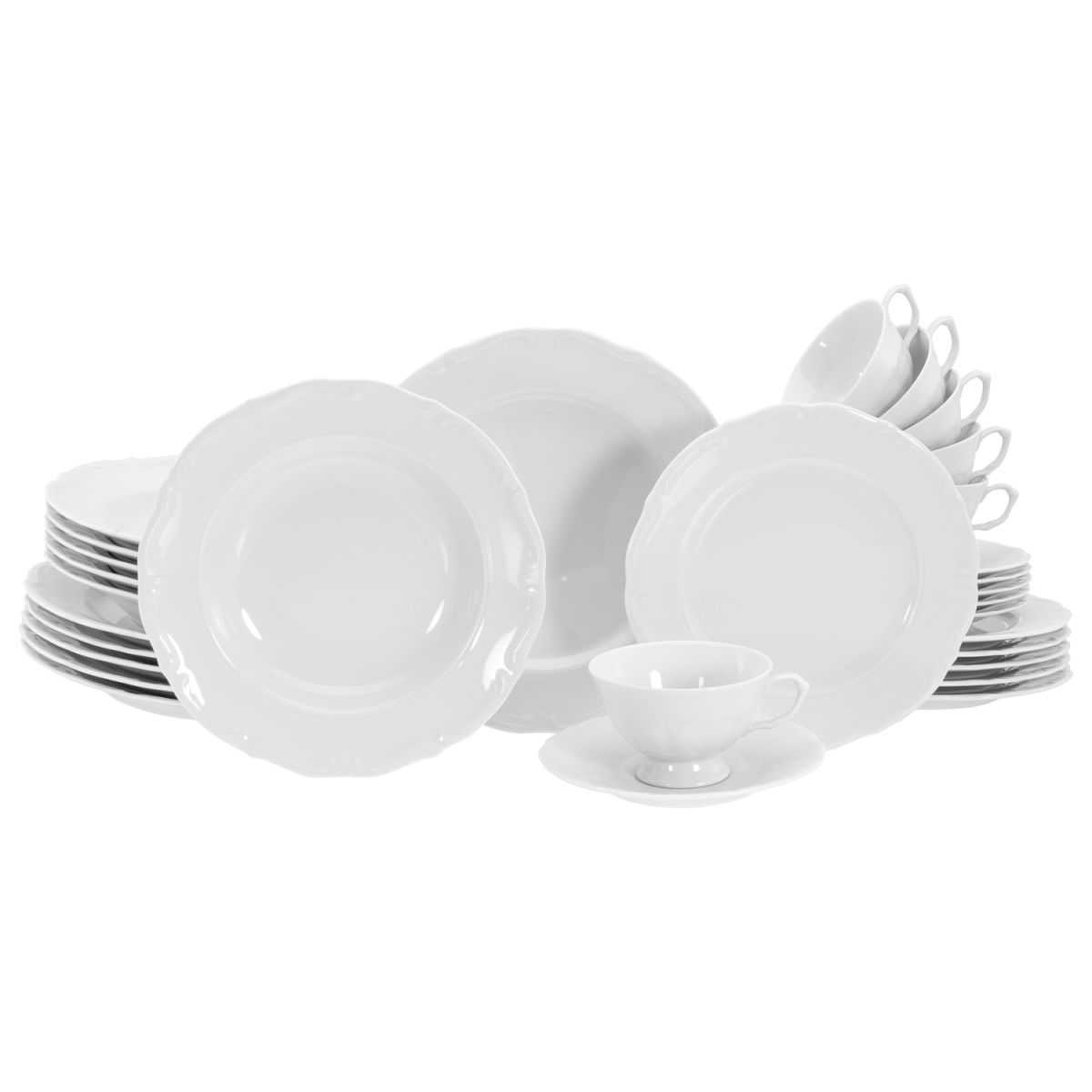 CreaTable Maria Theresia Weiß - Kombiservice 30 tlg weiß