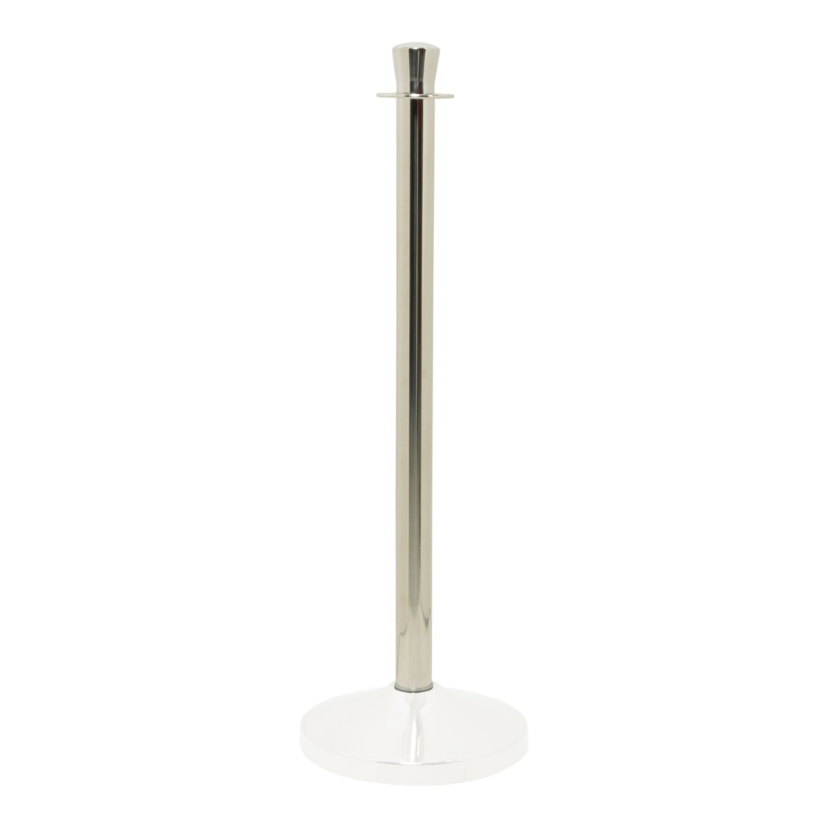 Base per Paletto Accoglienza Classic - Cromo - Testa piatta - 90cm (Base RS-CL-CH-B2 non inclusa) Securit; 10x1x90x1 cm (LxLxHxP); argento