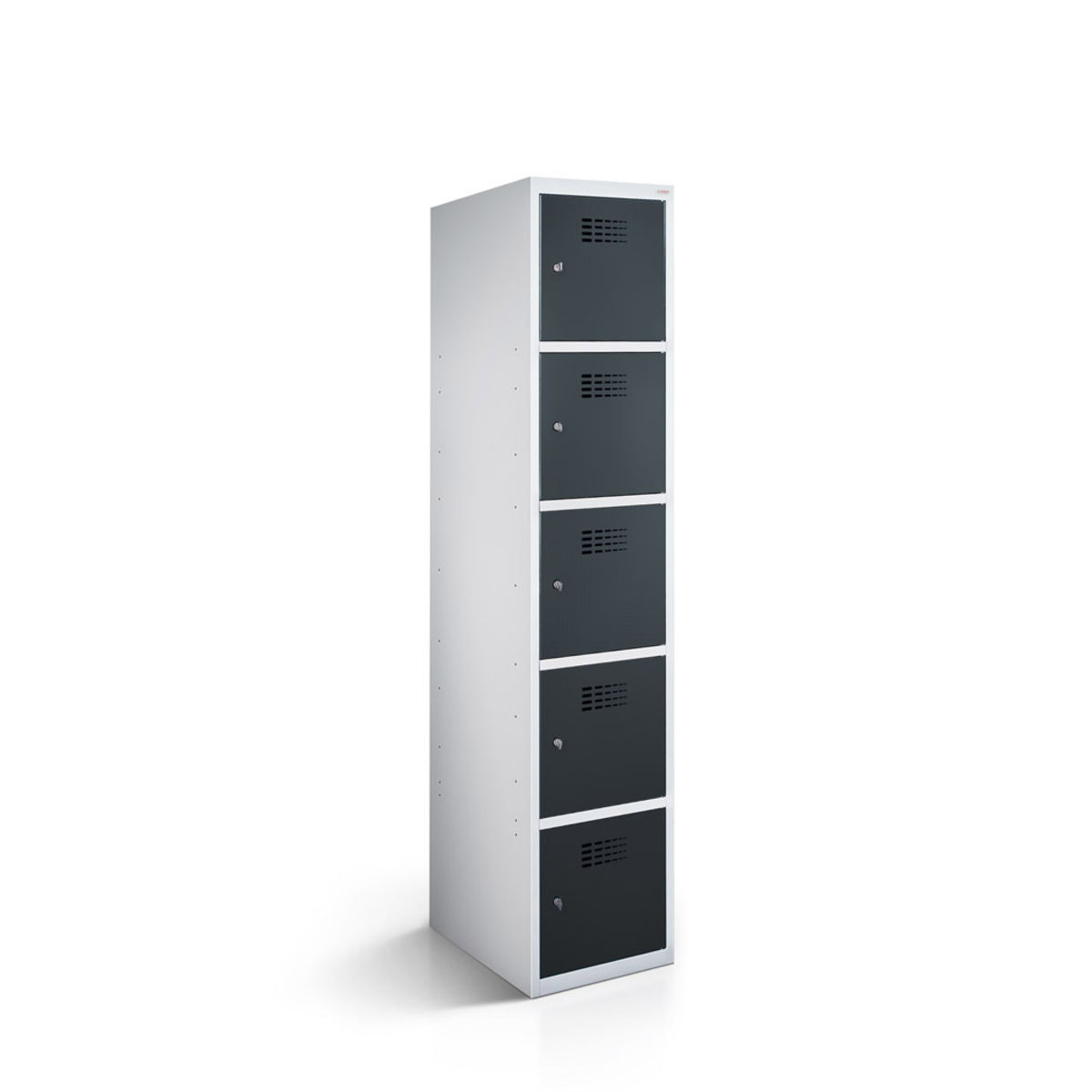 rotstahl Fächerschrank 5 Fächer mit lichtgrauem Korpus 40x50x180 cm (BxTxH); anthrazit