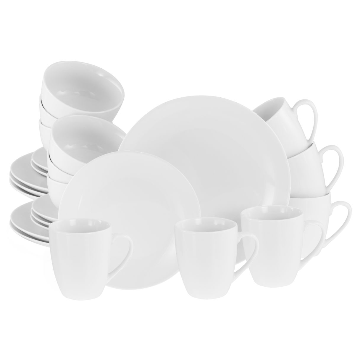 CreaTable Luna Weiss - Kombiservice 24-tlg weiß