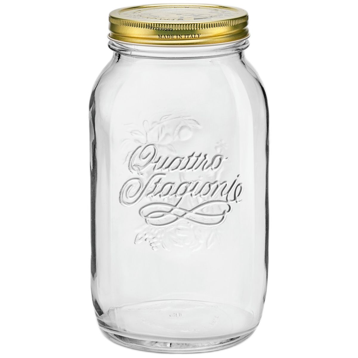 Bormioli Rocco Vorratsglas Quattro Stagioni, Schraubverschluss, Glas 1.5 l, 22.5 cm (H); transparent; 6 Stück / Pack