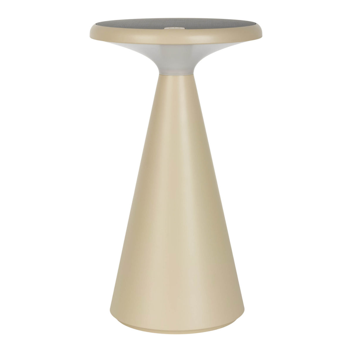 NÄVE Leuchten Solar-Akku-Tischleuchte PALU 11.5x11.5x11.5x20 cm (LxBxØxH); beige