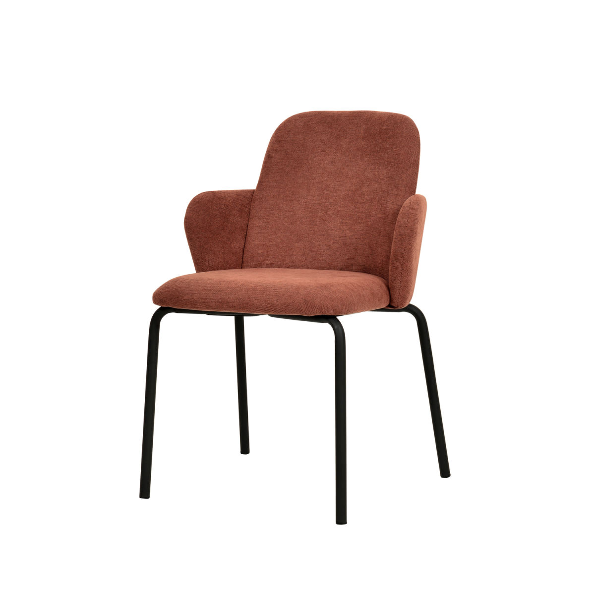 Feros Stapelstuhl Paddy mit Bezug 54.5x58x81 cm (BxTxH); braun; 2 Stück / Pack