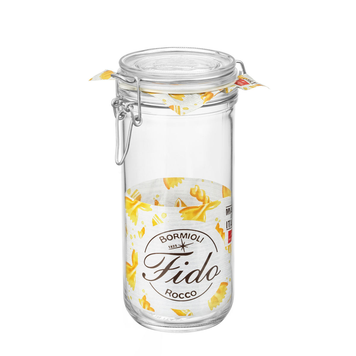 Barattolo Fido 0,75 L rotondo Bormioli Rocco; 1000 ml, 21.5 cm (H); trasparente; 6 pz. / Pacco