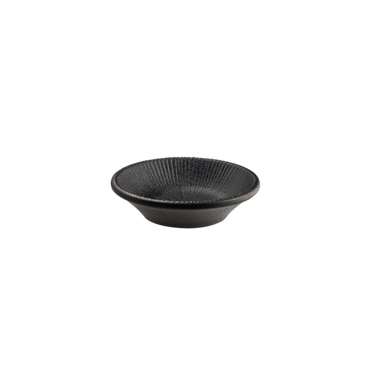 APS Schale -NERO- , 14,5 x 12,5 cm, H: 8 cm , Melamin, sand , 0,3 Liter ,; 30 ml, 8x8x2 cm (LxBxH); schwarz; rund; 24 Stück / Pack