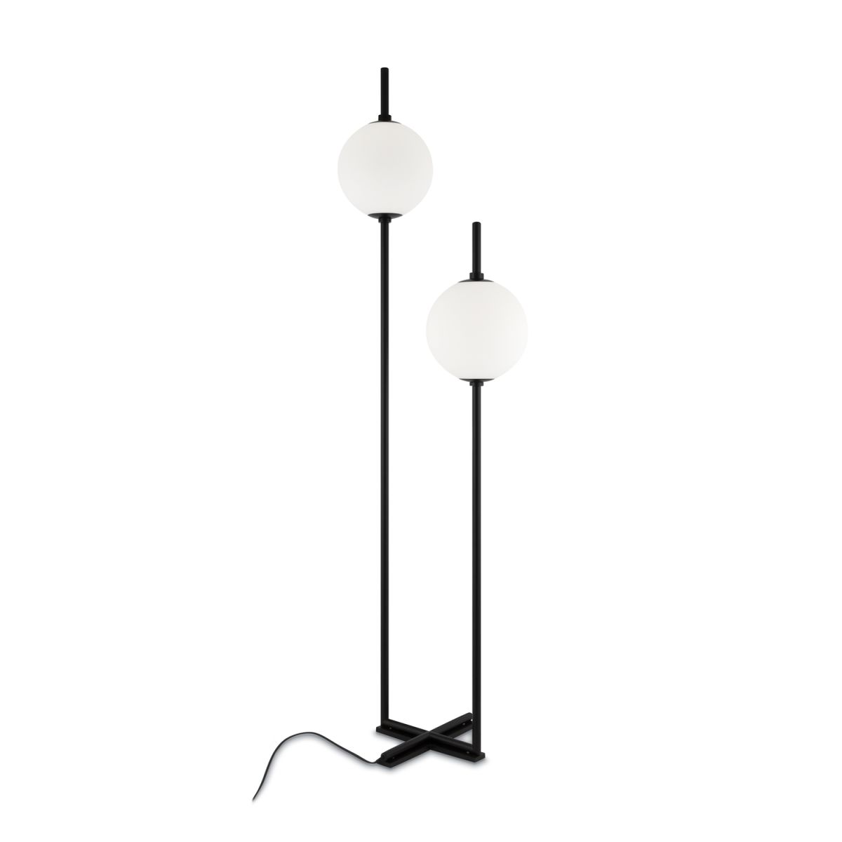 Maytoni Stehleuchte The Sixth Sense Schwarz, aus Metall, LED, 900lm, 3000K 32x44x150x18 cm (LxBxHxØ); schwarz; Gestell schwarz