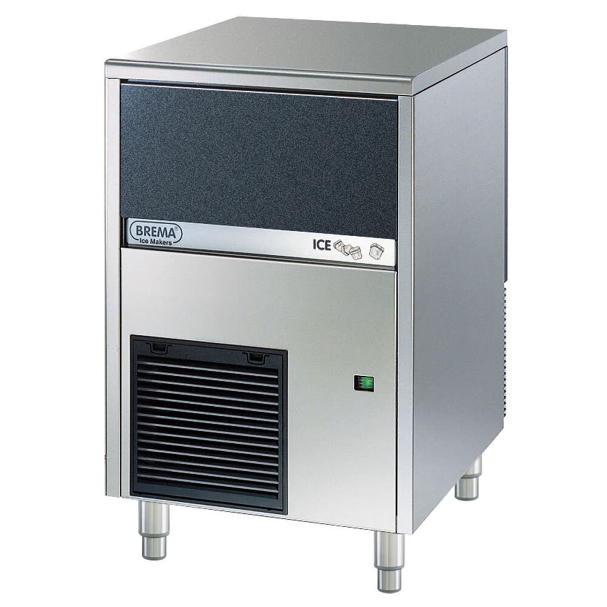 Brema Eiswürfelbereiter luftgekühlt, 38kg/24h 50x80x69 cm (BxHxT); silber