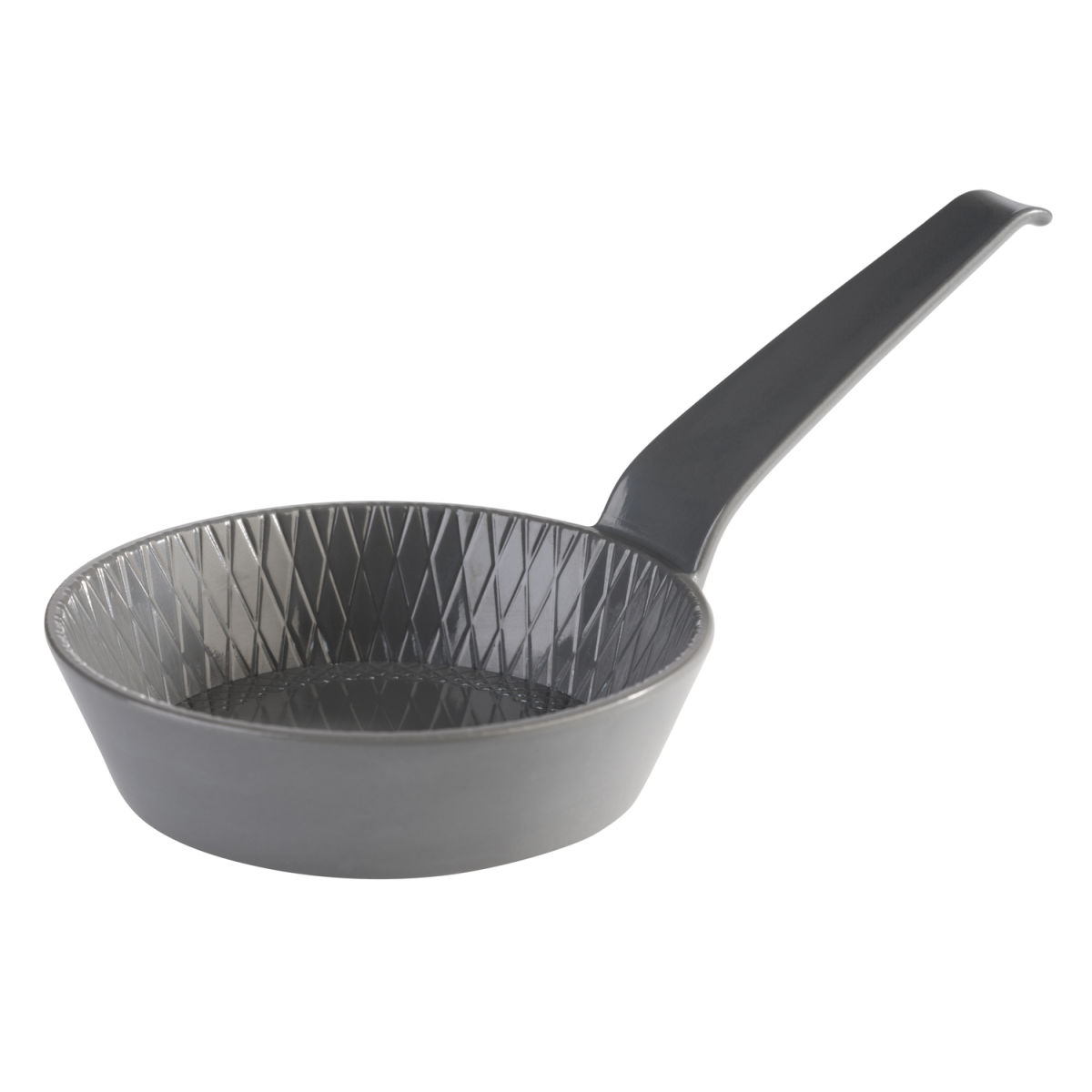 APS Schale MINI, Melamin, Struktur, mit Stiel 70 ml, 8.5x15.5x8.5x2.5 cm (LxBxØxH); grau; rund; 48 Stück / Pack