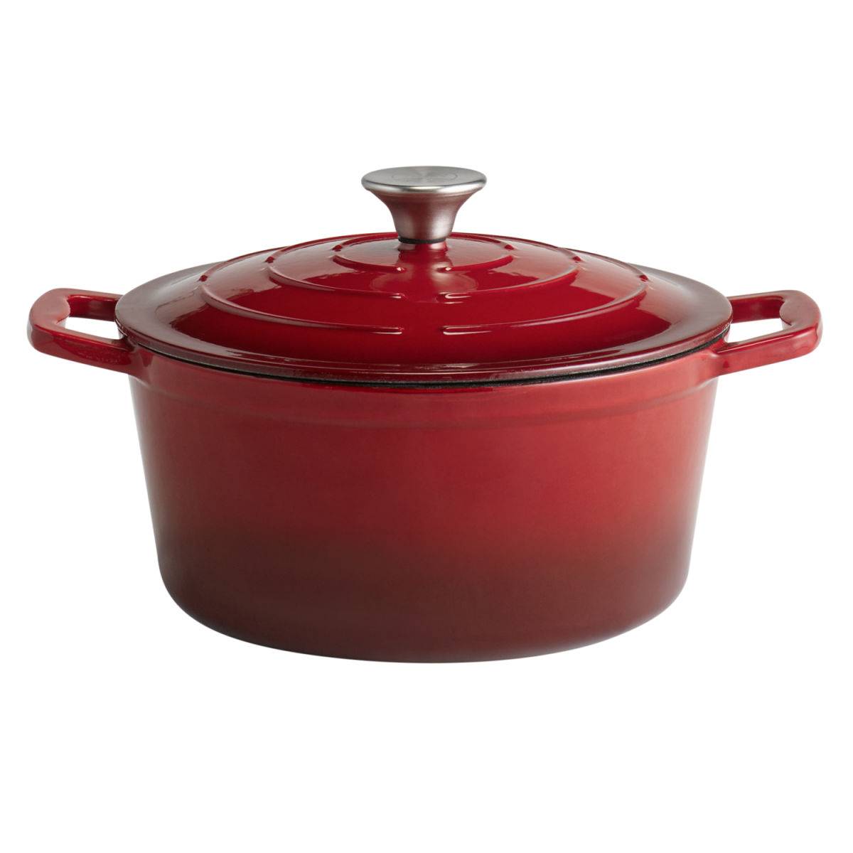 APS Kochtopf mit Deckel 5 STARS, Gusseisen; 4000 ml, 25x25x11.5 cm (LxBxH); rot