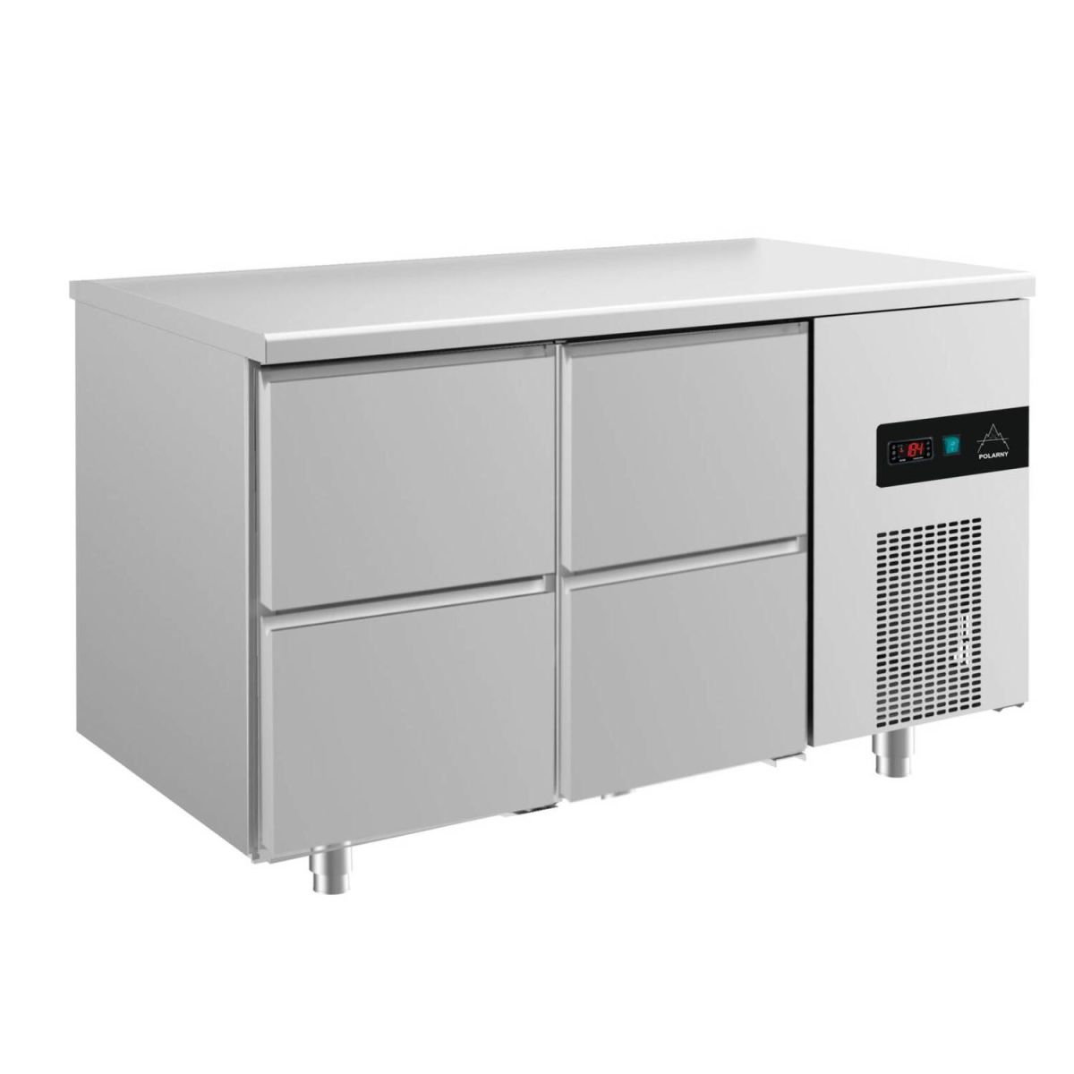 A&S Polarny Kühltisch -2 bis +8°C 1400x700x850mm mit 2x zwei Schubladen 140x85x70 cm (BxHxT); silber