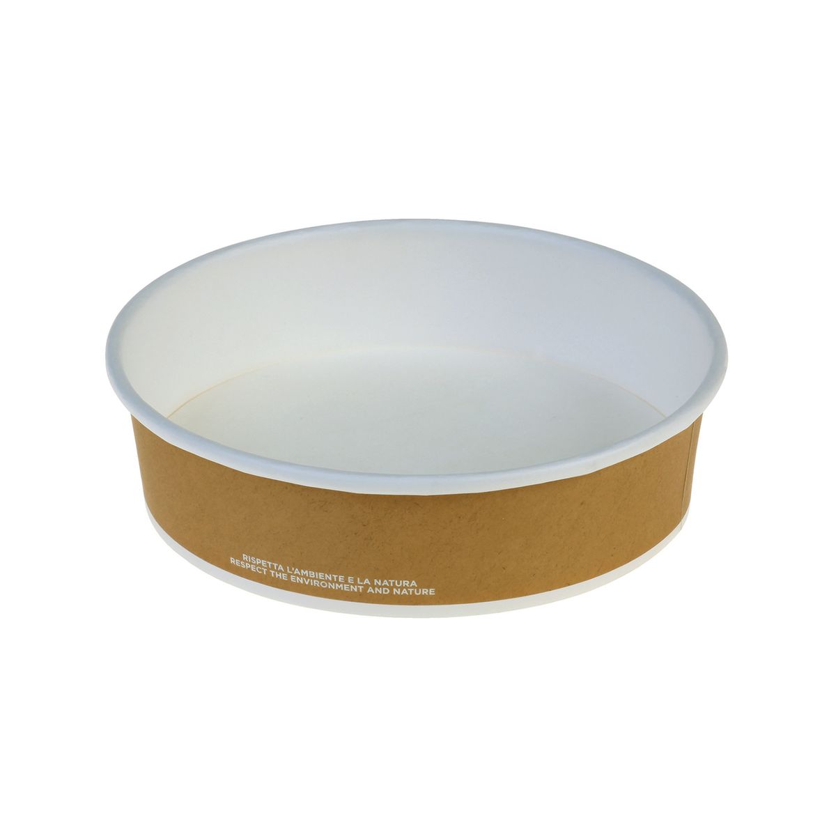 naturesse Schale Karton/PLA 900 ml, 18.5x4.9 cm (ØxH); braun/weiß; 252 Stück / Pack