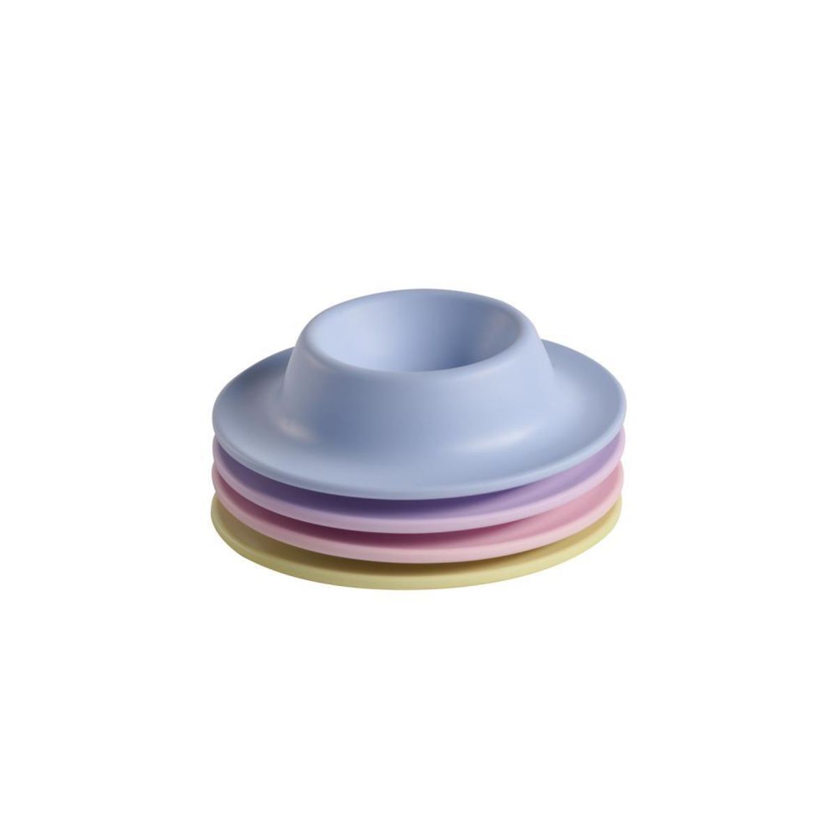 APS Eierbecher EGGY, 4er-Set, Melamin 8.5x8.5x8.5x2.5 cm (LxBxØxH); rot/lila/hellblau/gelb; rund