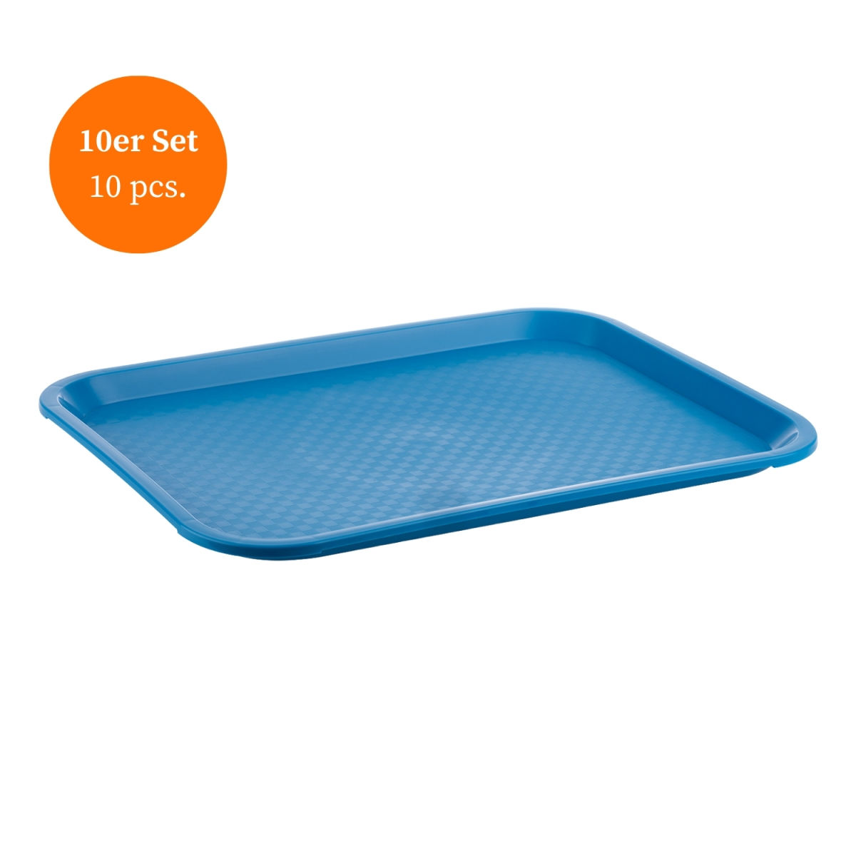 APS Fast Food-Tablett, 4er-Set; 35x27x2 cm (LxBxH); blau; rechteckig; 10 Stück / Pack