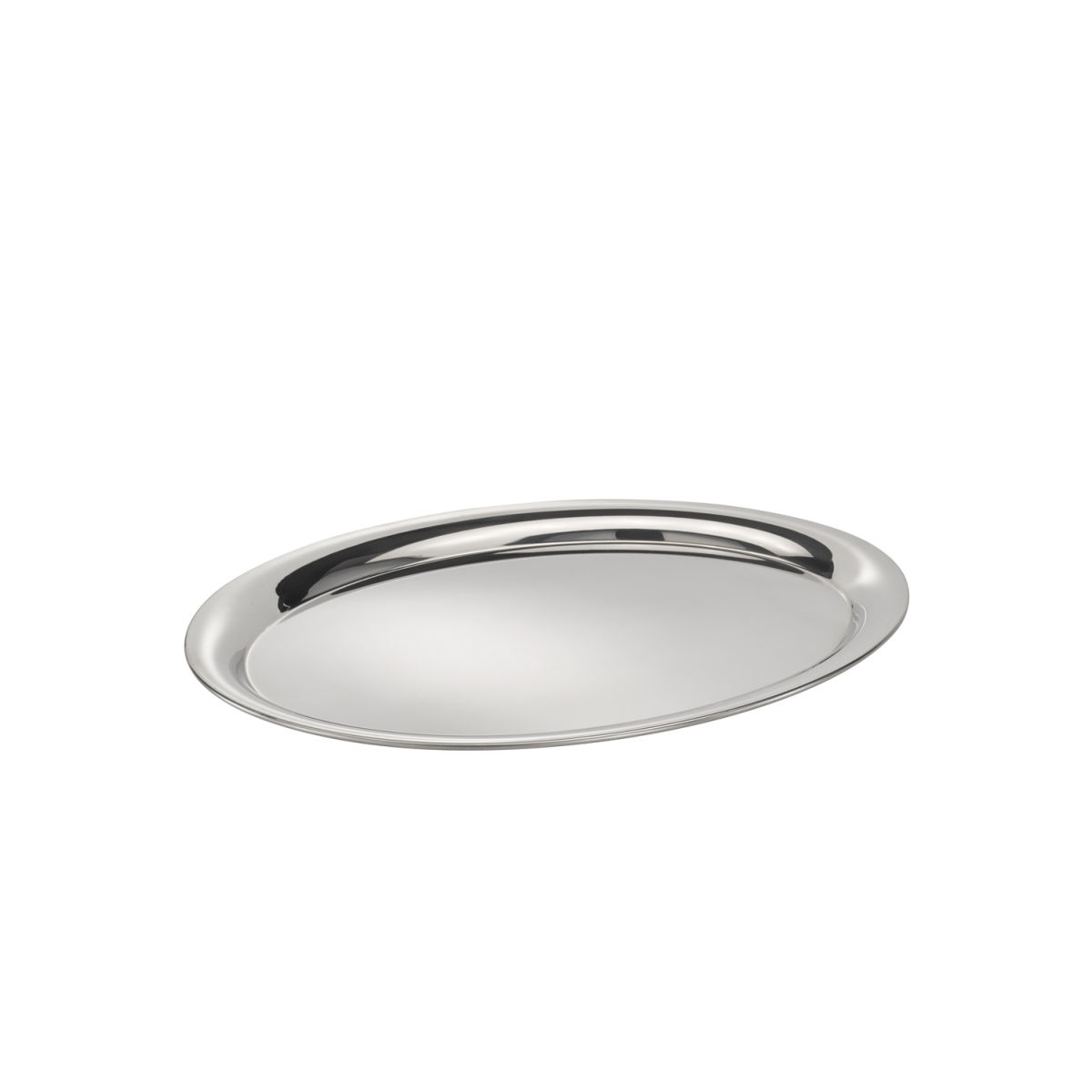 APS Serviertablett KAFFEEHAUS, Edelstahl, oval, hochglanz; 28.5x22x1.5 cm (LxBxH); silber; oval