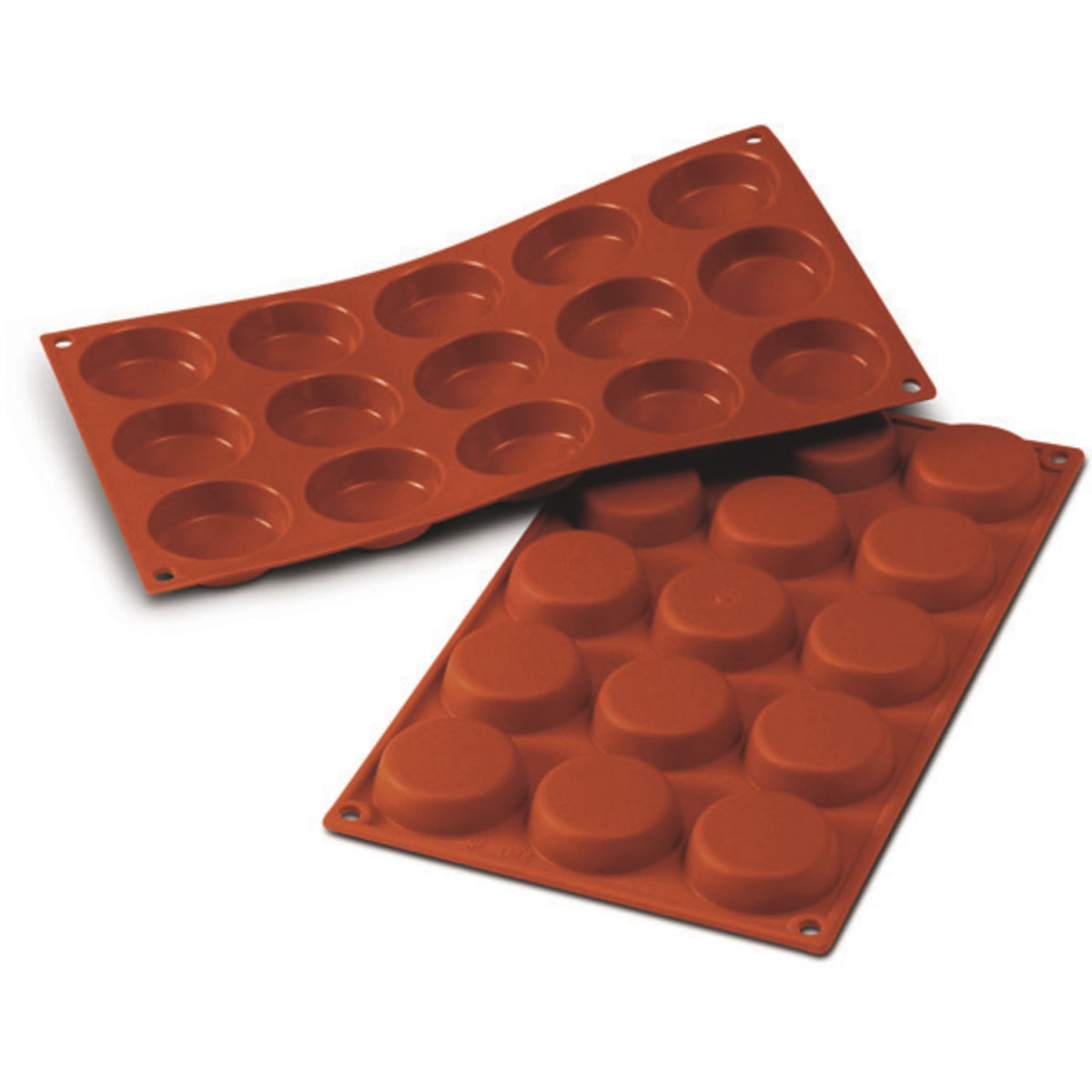 Schneider Silikonbackform Flan Mini 30 ml, 30x17.5x5x1.4 cm (LxBxØxH); rot