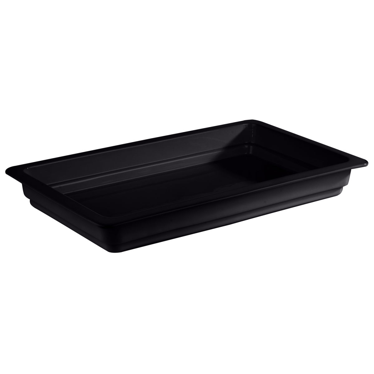APS GN 1/1 Behälter, Porzellan GN 1/1, 7.1 l, 53x32.5x6 cm (LxBxT); schwarz