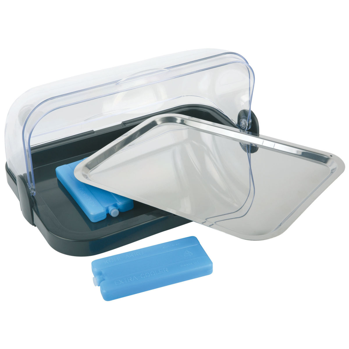 Vetrina da banco refrigerata Piccola APS; 44x32x20.5 cm (LxLxH); trasparente/nero; rettangolare