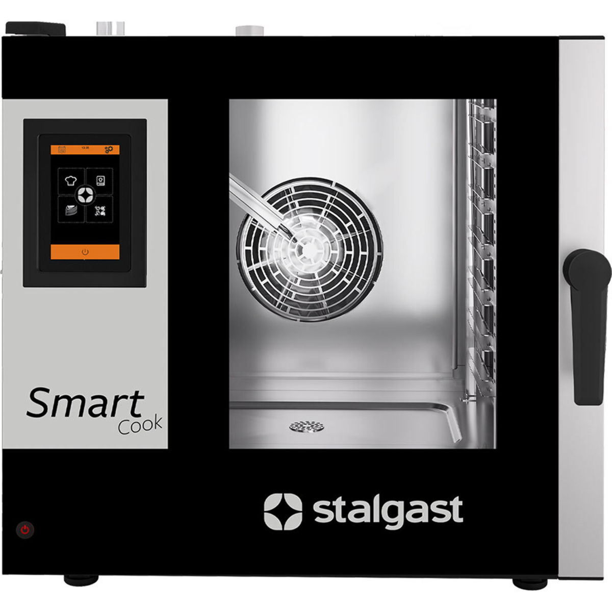 Stalgast Kombidämpfer, SmartCook, Touchscreen, Gas, 7xGN2/1, 20 kW 79x85 cm (BxH); schwarz/silber