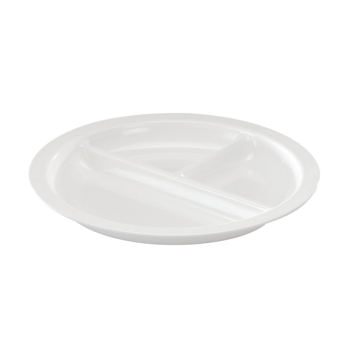 WACA Menüteller, 3-geteilt, rund 25.5 cm (Ø); weiß; rund; 5 Stück / Pack