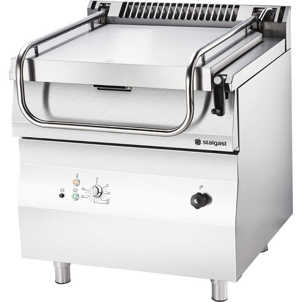Brasiera elettrica basculante in acciaio inox della serie 700 ND Stalgast; 80x85 cm (LxH); argento