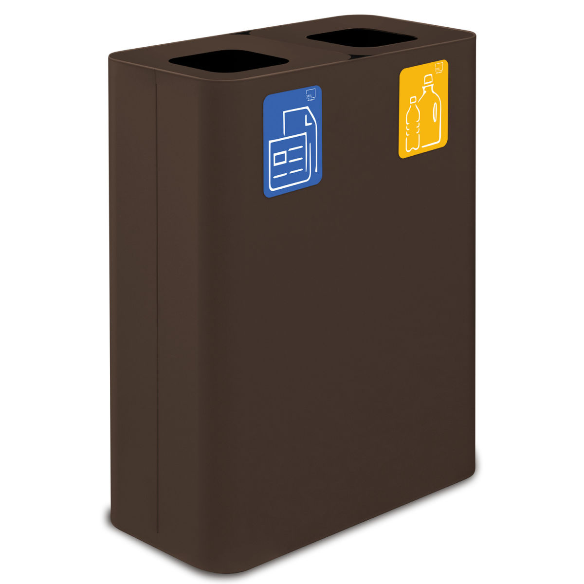 YWJLQH Cestino Rotondo Per Rifiuti Pattumiera Effetto Legno PP Resistente Bidone Apertura Superiore Estetico Secchio Retro Marrone Per Camera Da Letto Adatto, M