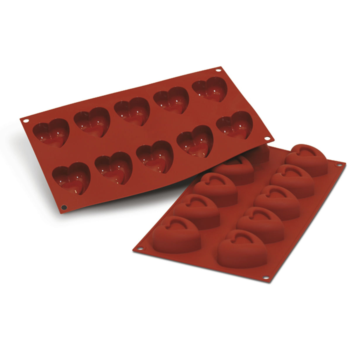 Schneider Silikonbackform Herz Herz 45 ml, 30x17.5x2.9 cm (LxBxH); rot