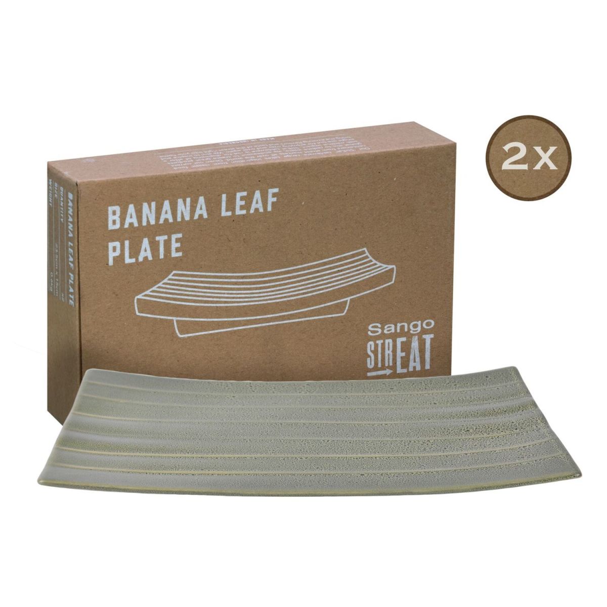 CreaTable STREET FOOD - 2-er Banana Leaf creme 24x15x3 cm (LxBxH); grün; 2 Stück / Pack