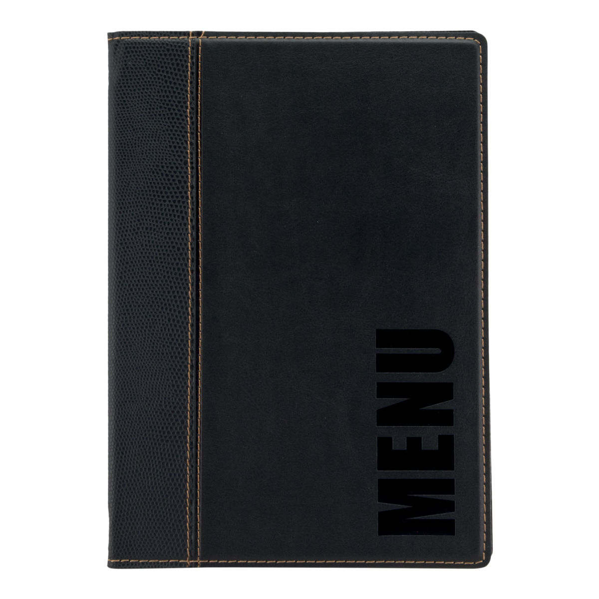 Portamenu A5 Trendy - Similpelle - 4 facciate Securit; 17.5x25 cm (LxH); nero