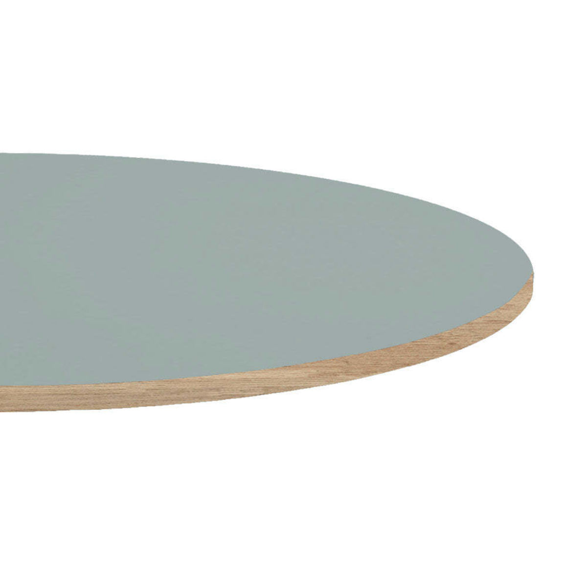 Piano tavolo rotondo, bordi effetto legno RestooTab; 70x70 cm (LxL); grigio; rotonda