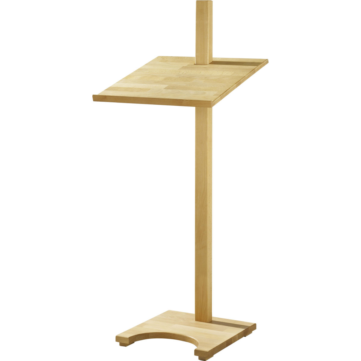 TPT Höhenverstellbares Pult 'sway' aus massiver Buche B 50 x T 50 x 131 cm 50x50x131 cm (BxLxH); natur