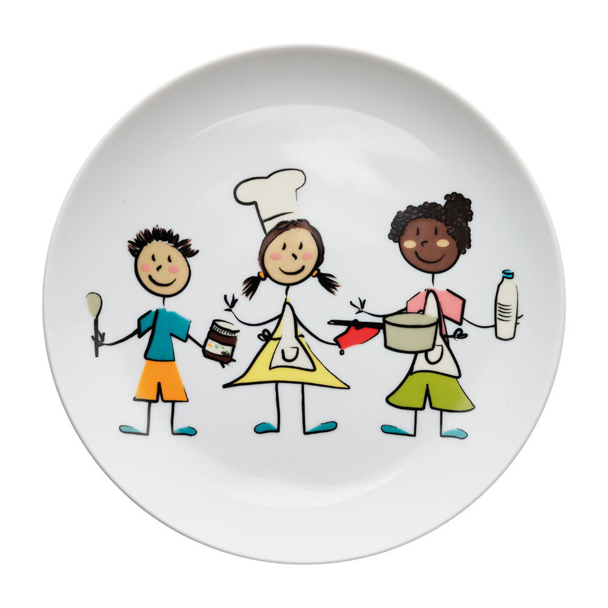 Stalgast Kindergeschirr Teller flach 20.5 cm (Ø); mehrfarbig; rund; 6 Stück / Pack