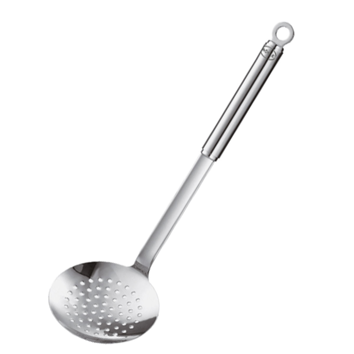 RÖSLE Rundgriff Schaumlöffel flach, grob gelocht 12 cm 37.5x12x8.5 cm (LxBxH); silber