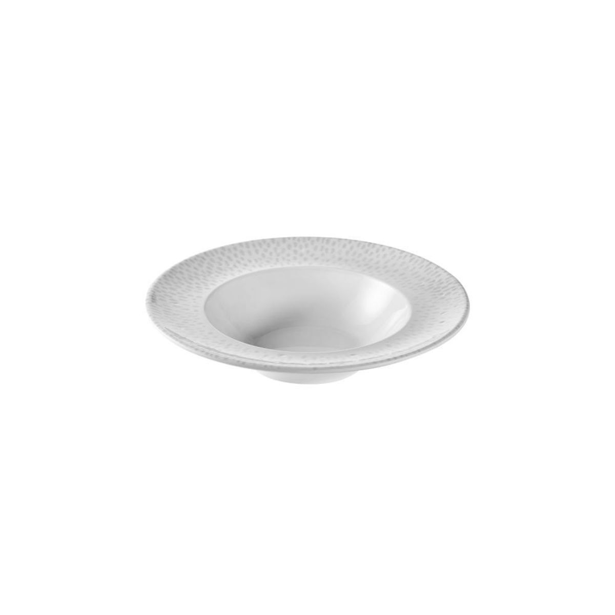 APS Teller -FOOTMARK-; 26.5x26.5x5.5 cm (LxBxH); weiß/grau; rund
