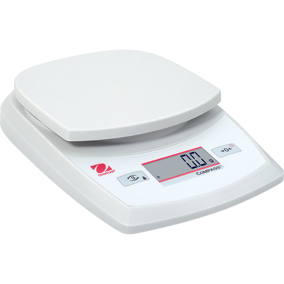 Ohaus Portable Küchenwaage Kapazität 0,62 kg, Teilung 0,1 g 20.5x14.4x4.1 cm (LxBxH); mehrfarbig