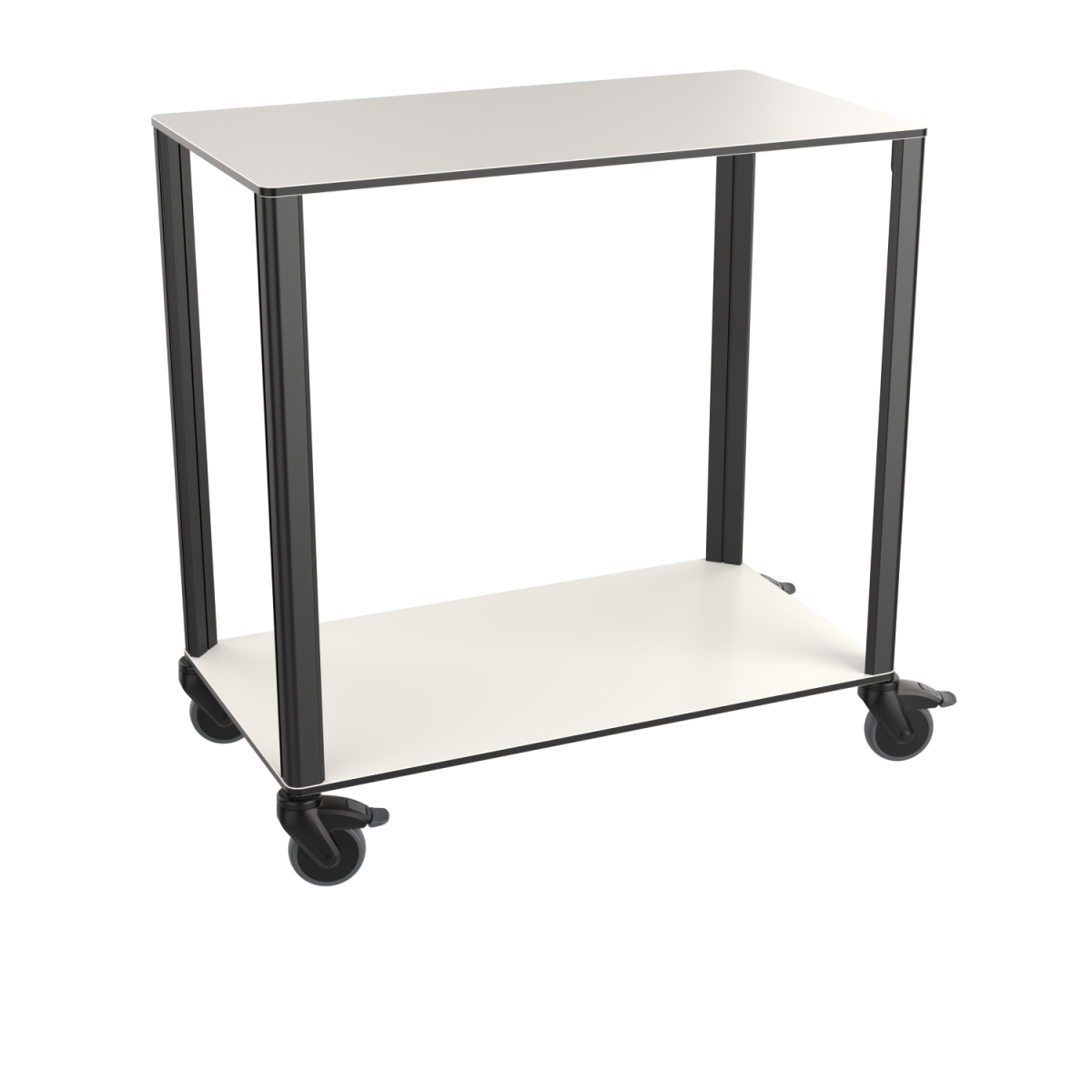 QUATRO Eleganter Servierwagen, erweiterbar mit vielen Accessoires 90x51x92 cm (BxTxH); weiß