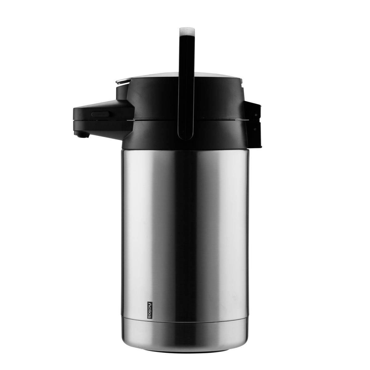 Thermos a pompa helios; 2500 ml, 34 cm (H); argento/nero