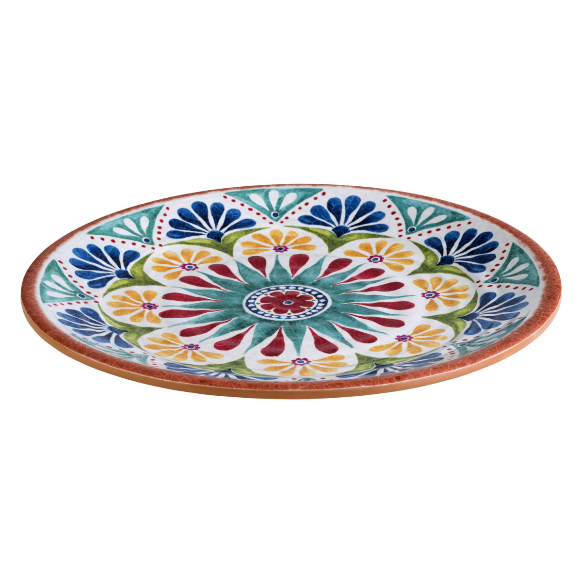 APS Teller ARABESQUE, Melamin; 26.5x26.5x26.5x2 cm (LxBxØxH); beige/blau; rund
