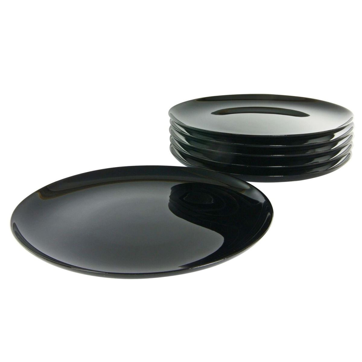 CreaTable Italien Party black - Pizzateller 33 cm 6-tlg 33x2.5 cm (ØxH); schwarz; rund; 6 Stück / Pack