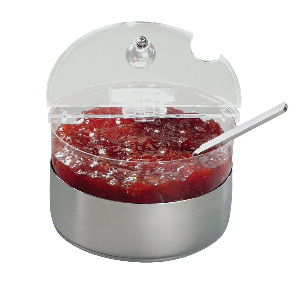 APS Kühlschale Mini TOP FRESH, inkl. Kühlakku 600 ml, 15x15x14x11.5 cm (LxBxØxH); transparent/edelstahl; rund