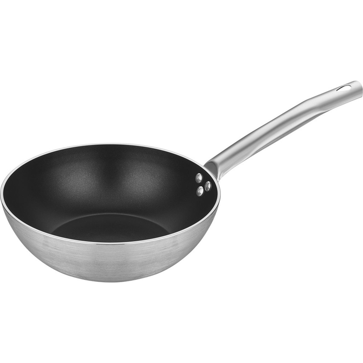 Stalgast Wok-Pfanne mit Antihaftbeschichtung, Serie OnSet 8.5 l, 36x12 cm (ØxH); silber