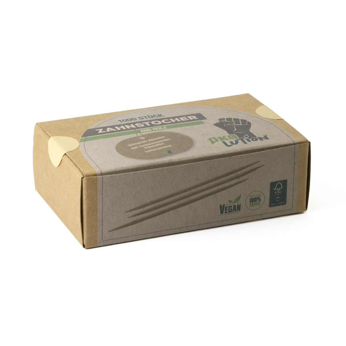 Ökolution Zahnstocher natur; 100000 Stück / Pack
