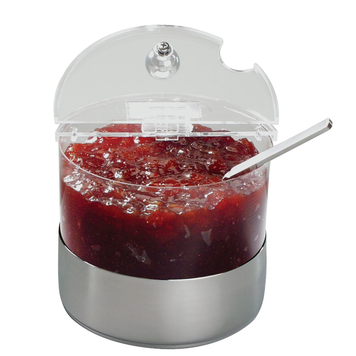 APS Kühlschale Mini TOP FRESH, inkl. Kühlakku 1000 ml, 14x14x14x11.5 cm (LxBxØxH); transparent/edelstahl; rund