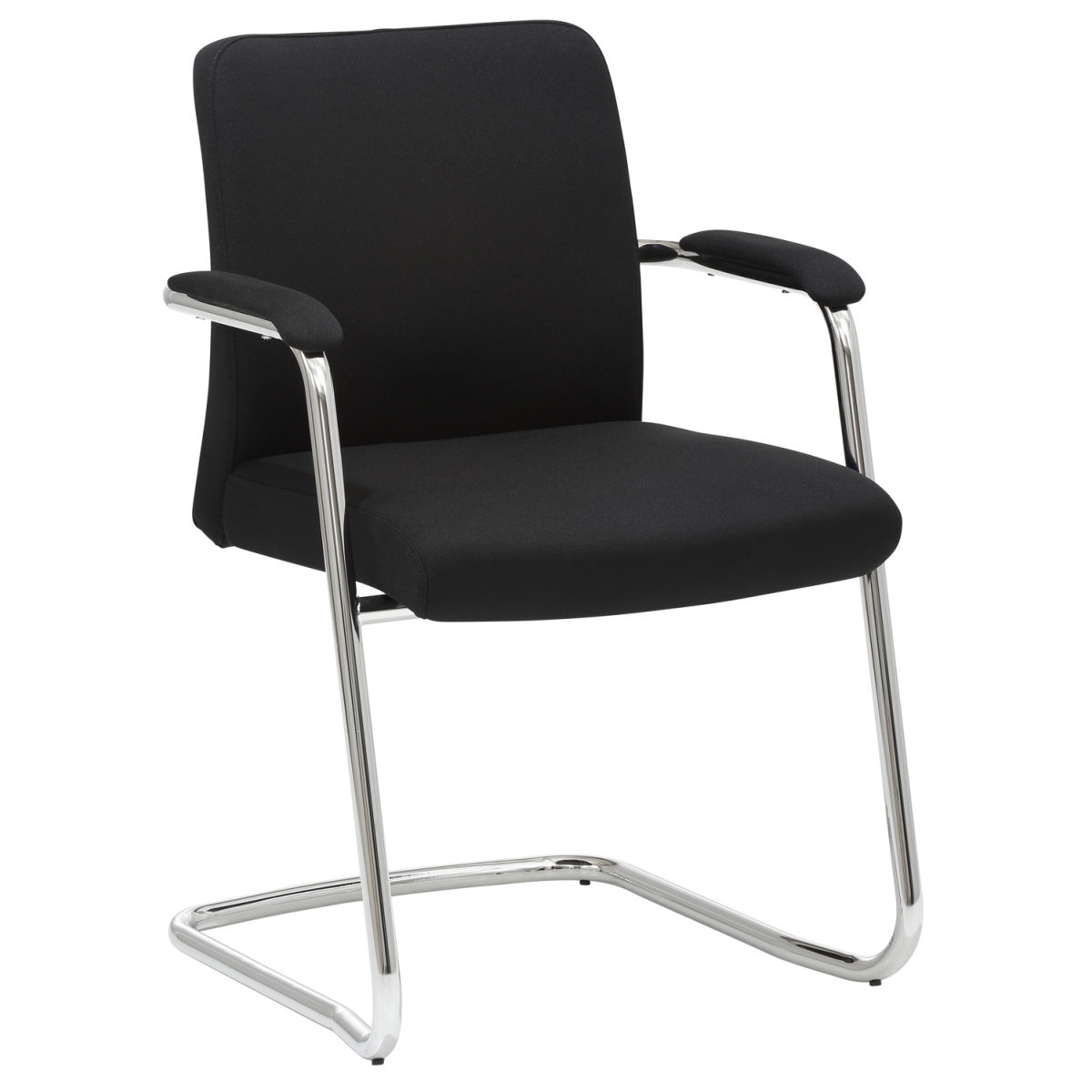Mayer Sitzmöbel Konferenzstuhl Besucherstuhl Freischwinger 60.5x58x86 cm (BxTxH); Sitz schwarz