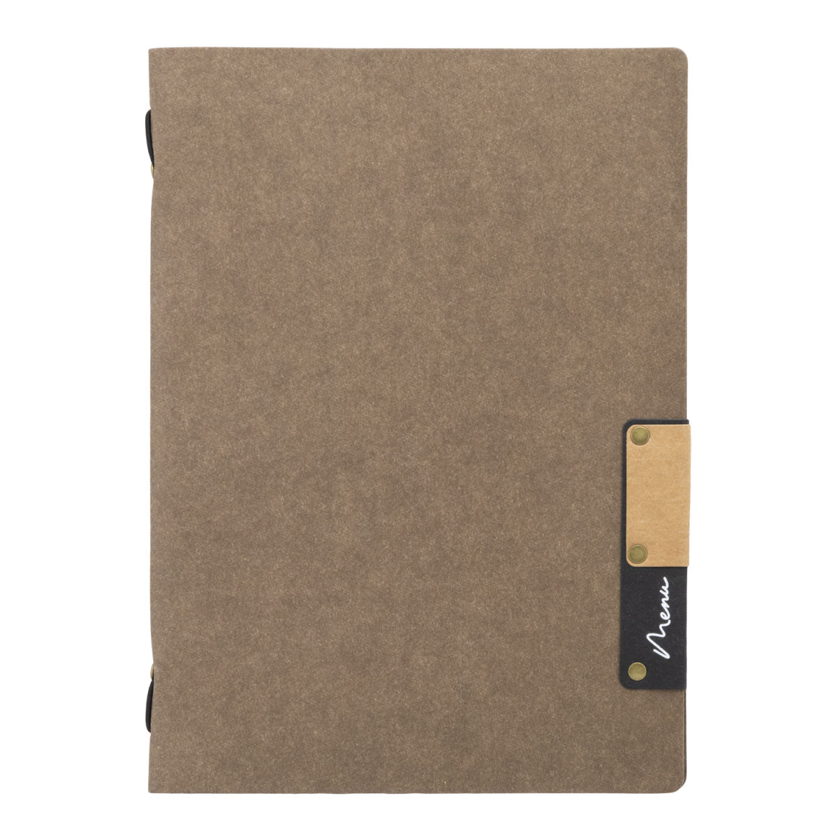 Copertina Menù A5 Nature - Beige - Fibra naturale - 4 facciate Securit; 17.5x25 cm (LxH); marrone