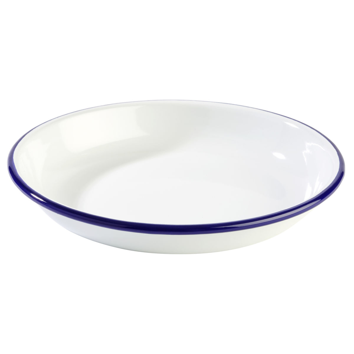 APS Teller tief ENAMELWARE, emailliertes Stahlblech 350 ml, 22x22x22x3.5 cm (LxBxØxH); weiß; rund