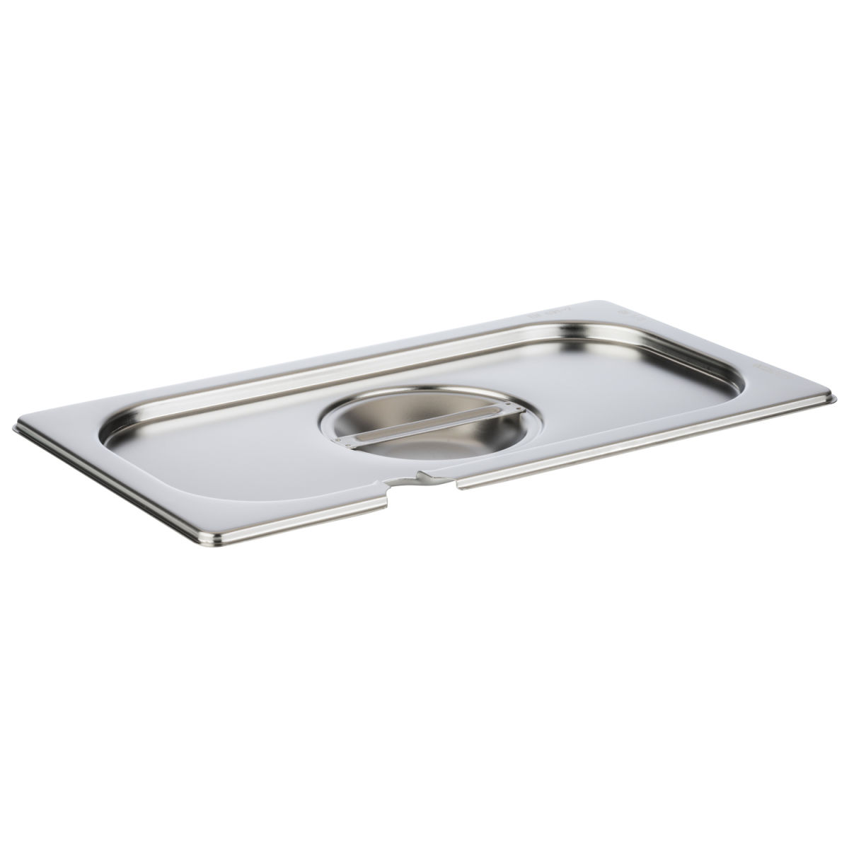 APS GN 1/3 Deckel mit Löffelaussparung, Edelstahl GN 1/3, 32.5x17.5 cm (LxB); silber; rechteckig